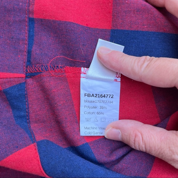 Buffalo plaid belted top! - Picture 5 of 8